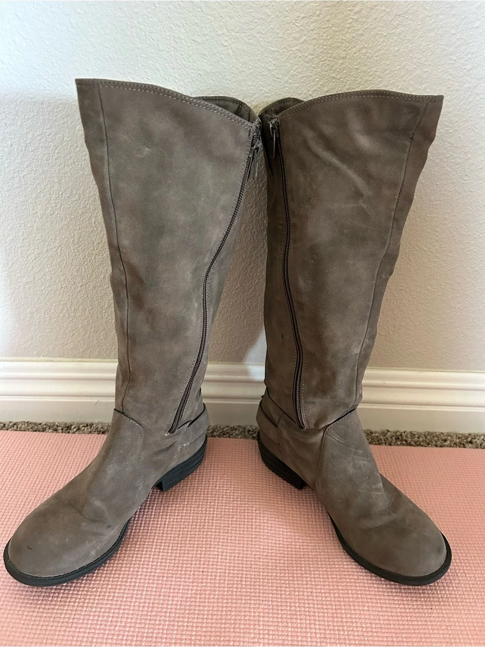 Girl’s Tall Taupe Boots - Classic Knee-High Style